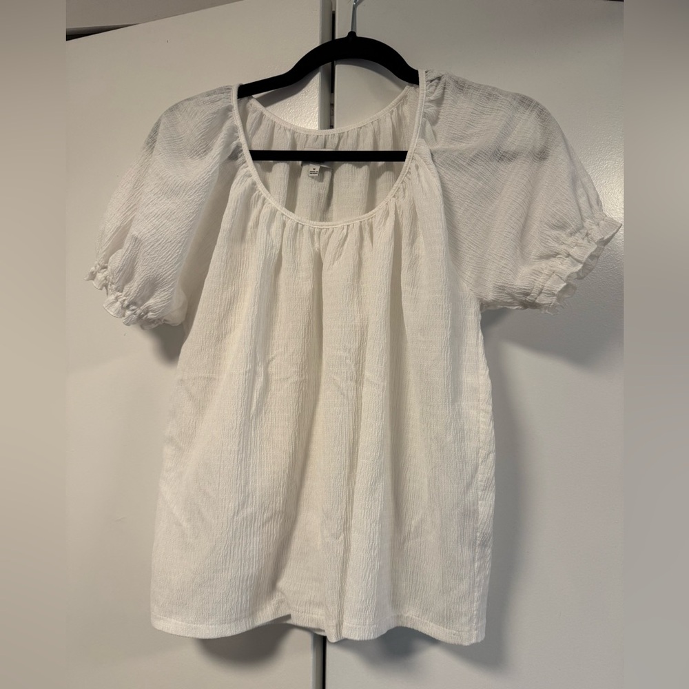 Madewell Texture & Thread white Top medium